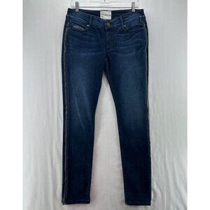 Daou Denim Co. Jeans Womens Sz 28 Low Rise Skinny Dark Washed Stretch Blue